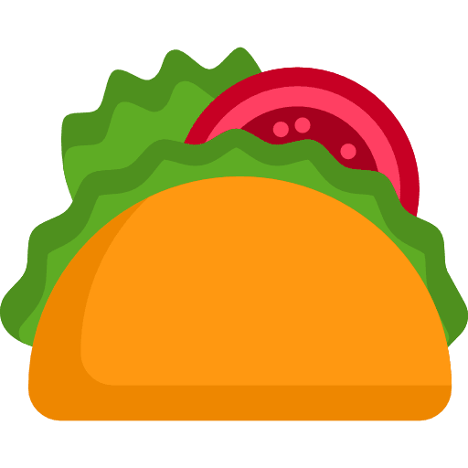 Taco mexican lunch snack icon