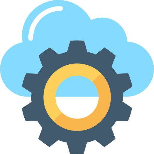 Cloud computing cloud computing computing cloud cogwheel icon