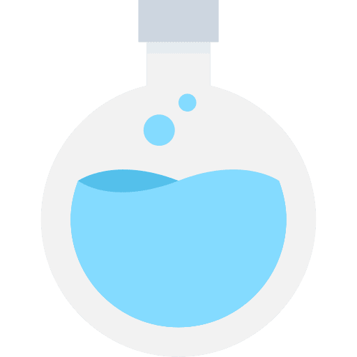 Flask chemistry seo and web test tube icon