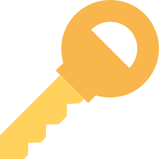 Key passkey tools and utensils access icon