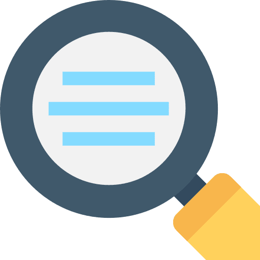 Loupe detective define magnifying glass icon