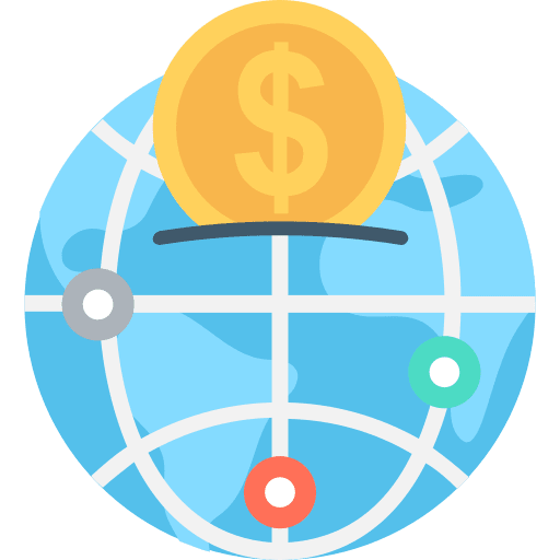 Worldwide currency cash worldwide icon