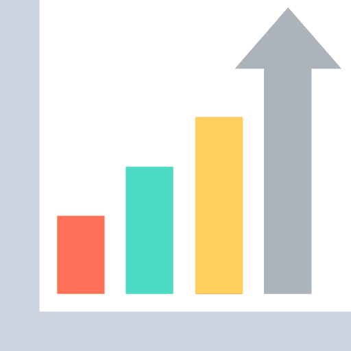 Bar chart business and finance seo and web graphic icon