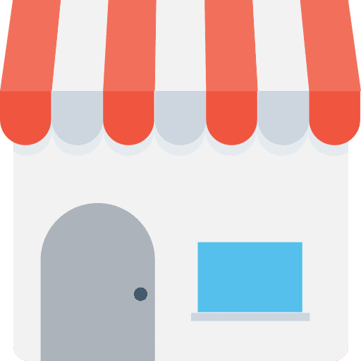 Shop food commerce and shopping store icon