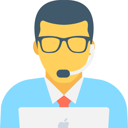Telemarketer business microphone man icon