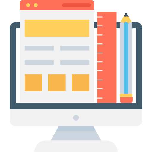 Web design interface monitor edit tools icon