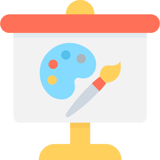 Canvas easel painting canvas icon