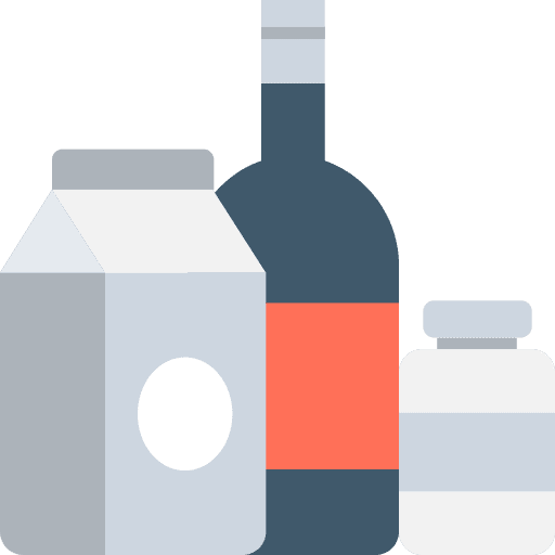 Groceries wine groceries milk icon