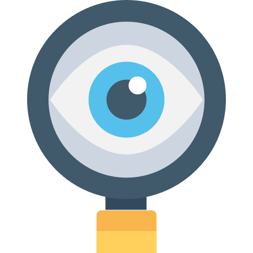 Loupe seo and web detective transparency icon