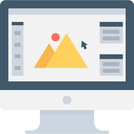 Monitor computer screen television icon