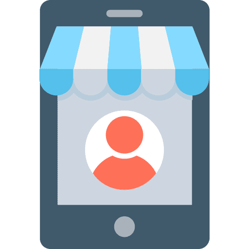 Online shop cellphone touch screen smartphone icon