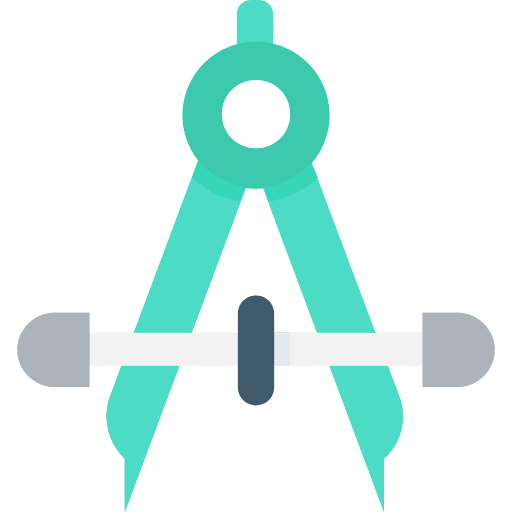Compass school materials compass draw icon