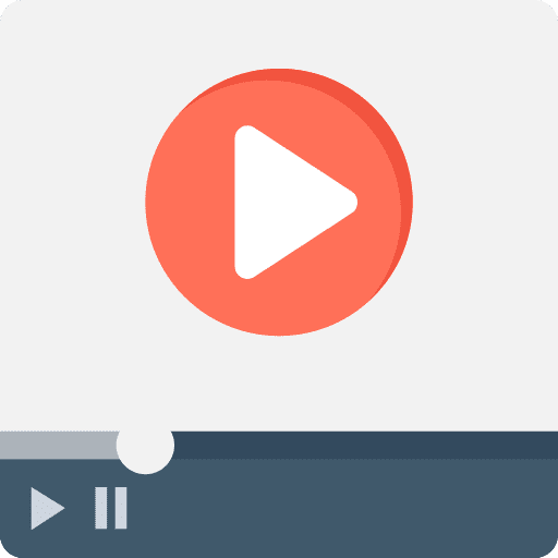 Video player play button interface seo and web icon