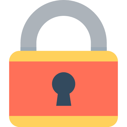 Padlock tools and utensils security locked icon