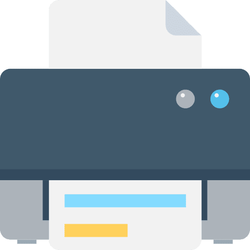 Printer printing ink technology icon