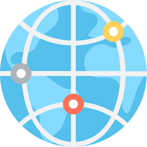 Worldwide worldwide map planet earth icon