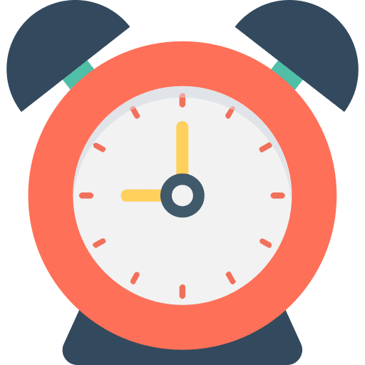 Alarm clock time timer time and date icon