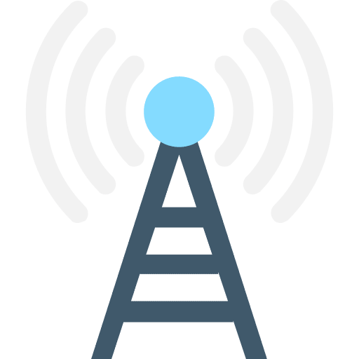 Antenna broadcast communications technology icon