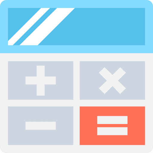 Calculator buttons calculator finances icon