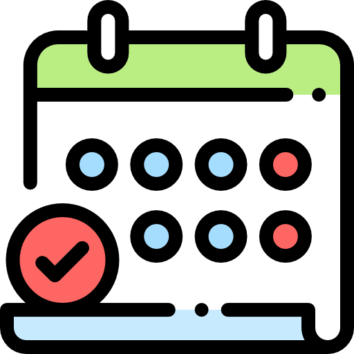 Appointment time and date date monthly calendar icon