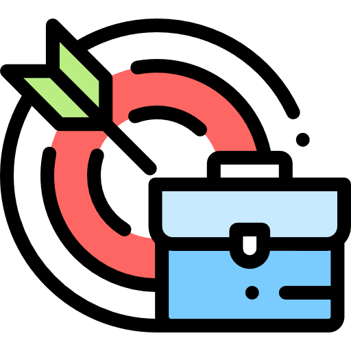 Career promotion target seo and web icon