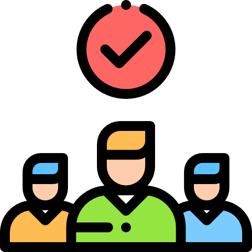 Hired human resources selection approval icon