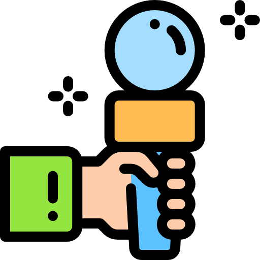 Interview technology recording communications icon