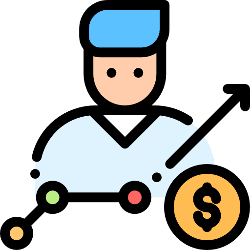 Salary user earnings graphic icon