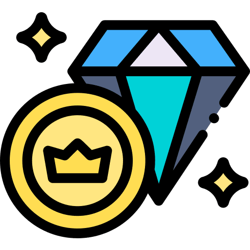 Diamond diamond coin jewelry icon