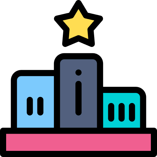 Podium gaming 1 2 3 sports and competition icon