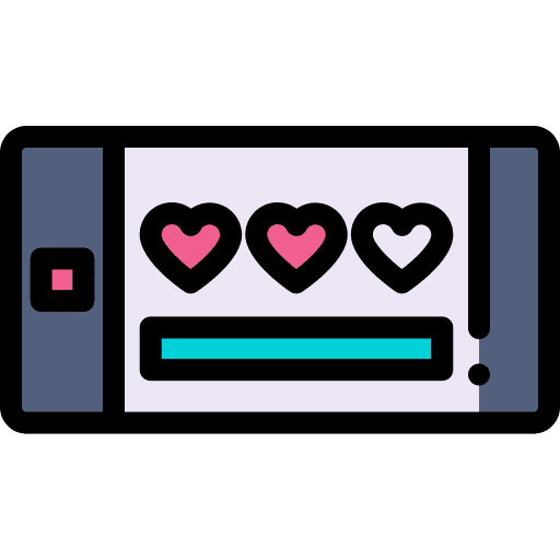 Hearts telephone lifes game icon Hearts telephone lifes game icon