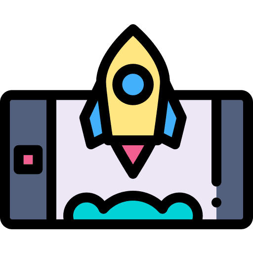 Rocket rocket cellphone telephone icon Rocket rocket cellphone telephone icon