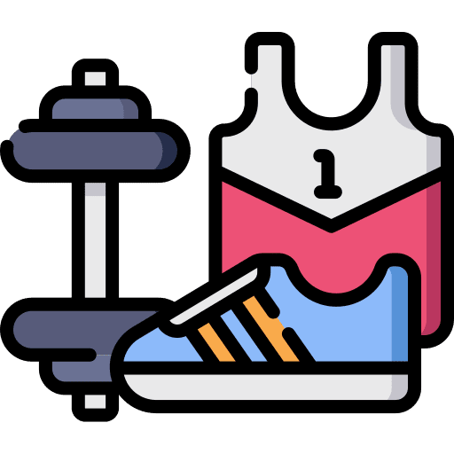 Sport fashion exercising sports and competition icon
