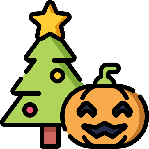 Christmas tree halloween terror ornamental icon Christmas tree halloween terror ornamental icon