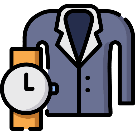 Fashion jacket men watch icon Fashion jacket men watch icon