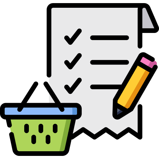 List paper shopping checklist icon List paper shopping checklist icon