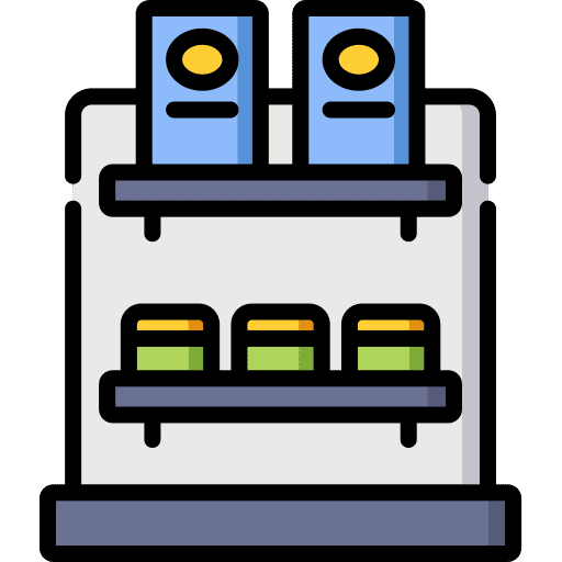 Shelf commerce and shopping shop commerce icon Shelf commerce and shopping shop commerce icon