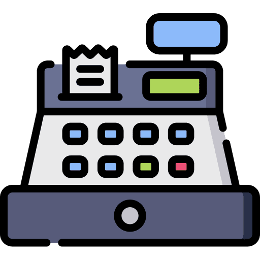 Cash register shopping store commerce payment icon Cash register shopping store commerce payment icon