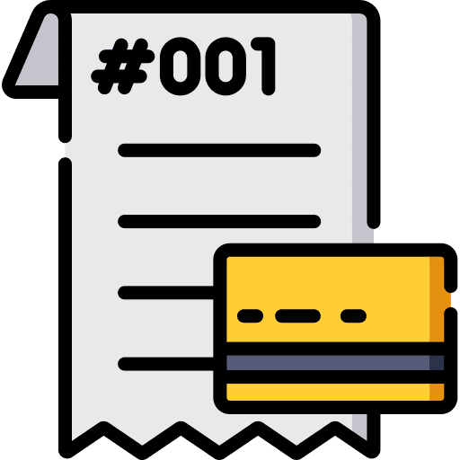 Invoice credit card commerce and shopping business and finance icon Invoice credit card commerce and shopping business and finance icon