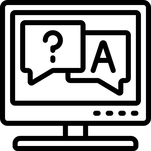 Quiz monitor gaming screen icon