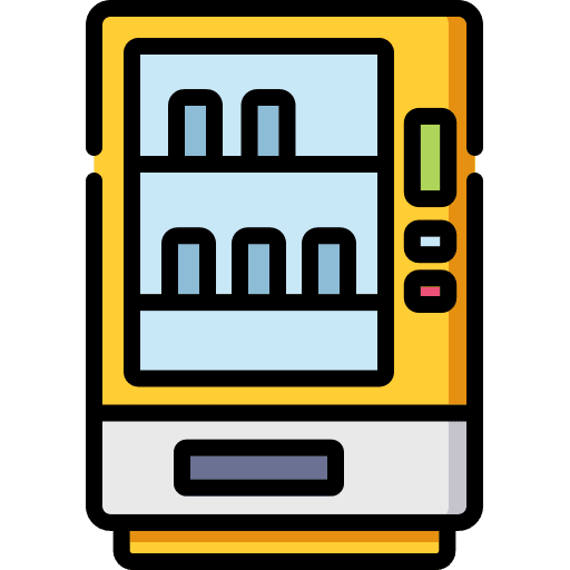 Vending machine vending snacks beverages icon Vending machine vending snacks beverages icon