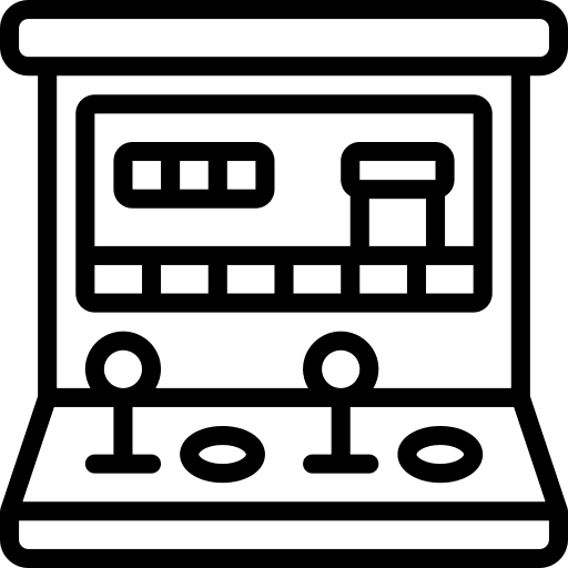 Arcade game multimedia device gamer icon