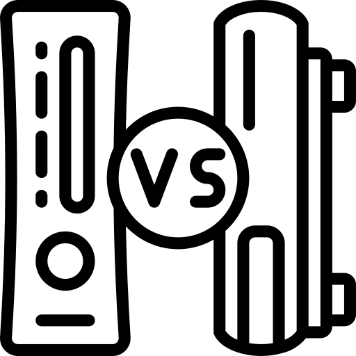 Comparison gaming electronic technology icon