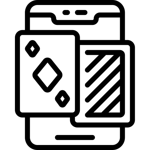 Card game entertainment gambling game console icon