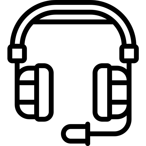 Headset videocall headset communications icon