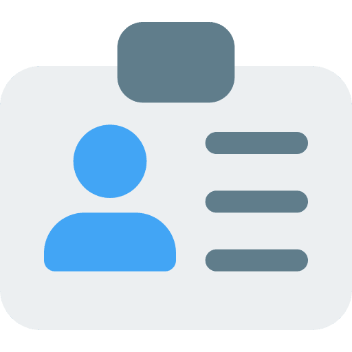 Name contact information card id card icon