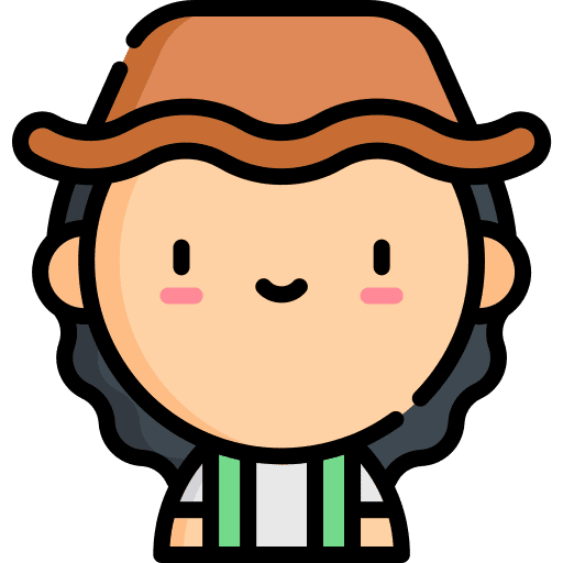 Explorer hat binoculars woman icon