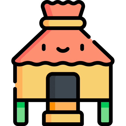 Cabin rural architecture nature icon