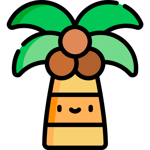 Palm tree nature summer beach icon