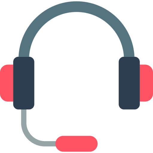 Headphone communications videocall technology icon